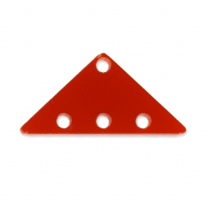 Intercalaire triangle 3 rangs en plexiglas 12.5x25 mm Rouge Semi-opaque x1