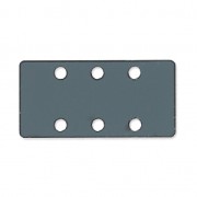 Intercalaire rectangle 3 rangs en plexiglas 12.5x25 mm Gris Transparent x1|raw }}