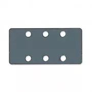 Intercalaire rectangle 3 rangs en plexiglas 12.5x25 mm Gris Transparent x1