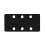 Intercalaire rectangle 3 rangs en plexiglas 12.5x25 mm Noir Opaque x1