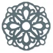 Intercalaire ajouré en plexiglas 55 mm Gris Transparent x1