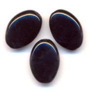 Olives plates 20x14 mm Jet  x5