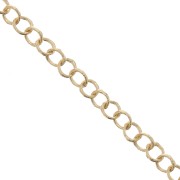 Chaîne maille Forçat 3 mm doré à l'or fin x1m