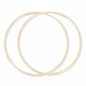 Créoles 50 mm - Fil 1.3 mm - en Gold filled (or laminé) x2