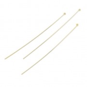 Clous tête boule 50x0.5 mm Gold filled (or laminé)  x10