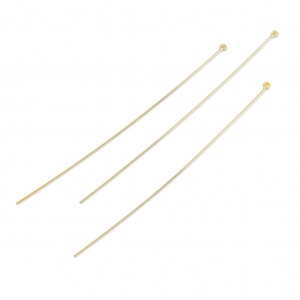 Clous tête boule 50x0.5 mm Gold filled (or laminé)  x10