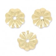 Coupelles fleurs 6 mm en Gold filled (or laminé)  x10