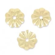 Coupelles fleurs 6 mm en Gold filled (or laminé)  x10