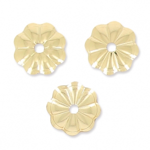Coupelles fleurs 6 mm en Gold filled (or laminé)  x10