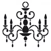 Pochoir décoratif Home deco 29,7x42cm Lustre Chandelier x1