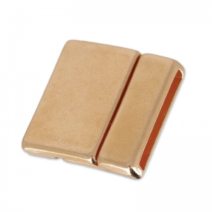 Fermoir aimanté 23,8x24,4 mm pour lacet 20 mm doré rose x1