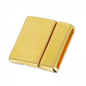 Fermoir aimanté 23,8x24,4 mm pour lacet 20 mm Doré à l'or fin x1