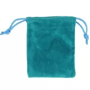Pochon en velours pour bijoux 65x85 mm Dark Turquoise x1