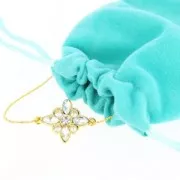 Pochon en velours pour bijoux 65x85 mm Dark Turquoise x1