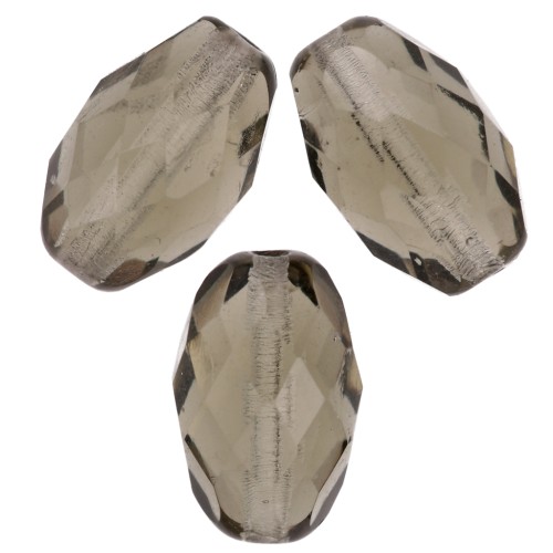 Olives facettées 12x7.5 mm Black Diamond x20