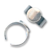 Bague plateau 12 mm argenté  x1