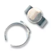 Bague plateau 12 mm argenté x1