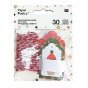 Assortiment d'étiquettes cadeaux Paper Poetry Puristic Christmas x30