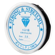 Fil élastique 0.80 mm Crystal Tec Noir x 6 m
