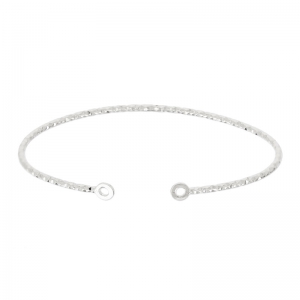 Bracelet jonc diamanté 2 anneaux 51x64 mm en Argent 925 x1
