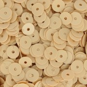 Sequins en plastique  imitation perles Heishi 6 mm Beige x50g|raw }}