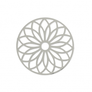 Intercalaire laser cut rosace 24 mm rhodié x1