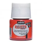 Peinture Vitrea 160 Pébéo Rouge Piment (n°04) brillante x45ml
