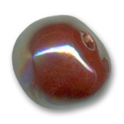 Perle en céramique 20 mm Pétrole irisé
