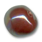 Perle en céramique 20 mm Pétrole irisé