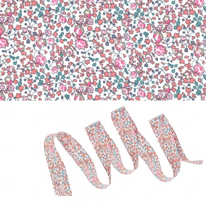 Biais en tissu Liberty - Eloïse - Dragée x1m