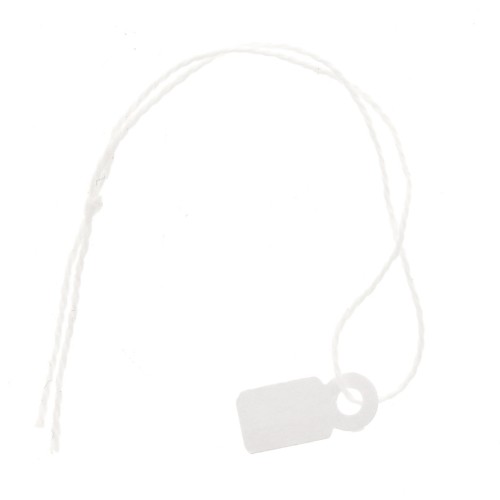 Etiquette prix 7x15 mm en papier avec ficelle x100