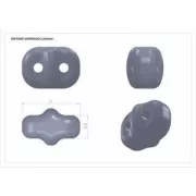 SuperDuo Duet 2,5x5 mm Bicolore Black/Opaque Light Rose Ceramic Look  x10g