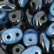 SuperDuo Duet 2,5x5 mm Bicolore Black/Opaque Blue x10g