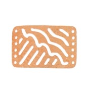 Intercalaire martelé 6 rangs 30x20 mm doré rose satiné x1