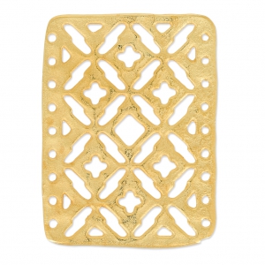 Intercalaire martelé 9 rangs 28.5x38 mm Doré à l'or fin satiné x1