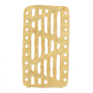 Intercalaire martelé 9 rangs 21x37.5 mm Doré à l'or fin satiné x1