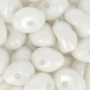 Perles en verre Tico Beads 5x7 mm Chalkwhite Ceramic Look x25
