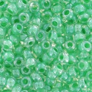 Preciosa Perles rocailles 9/0 2.5 mm - Crystal interieur vert x20g