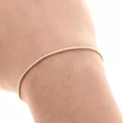 Chaîne maille serpentine 1.4 mm - Doré à l'or fin x1m