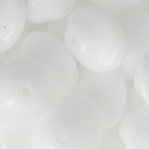 Perles en verre Ufo Beads 7x11 mm Opaque White x20