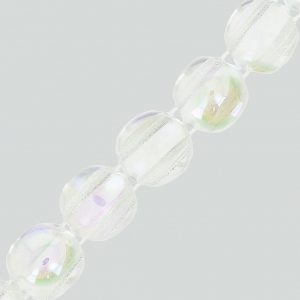 Perles en verre Dobble Beads 2 trous 8 mm Crystal AB x20
