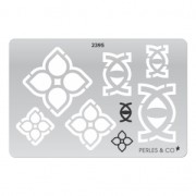 Gabarit rigide pour pâte polymère 152x100 mm motifs Fleurs et Oeils