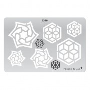 Gabarit rigide pour pâte polymère 152x100 mm motifs Rosaces