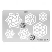 Gabarit rigide pour pâte polymère 152x100 mm motifs Rosaces