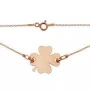 Bracelet maille Forçat pour intercalaire 18 cm en Argent 925 doré rose x1