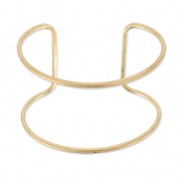 Bracelet manchette fil en laiton brut 46x160 mm à décorer x1|raw }}