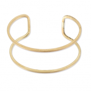 Bracelet manchette fil en laiton brut 28x160 mm à décorer x1