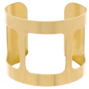 Bracelet jonc plat ajouré en laiton brut 49x145 mm à décorer x1|raw }}