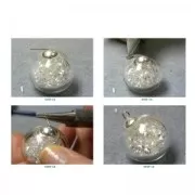 Sphère en verre à garnir 16 mm x4