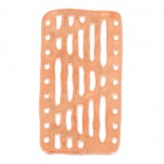 Intercalaire martelé 9 rangs 21x37.5 mm doré rose satiné x1